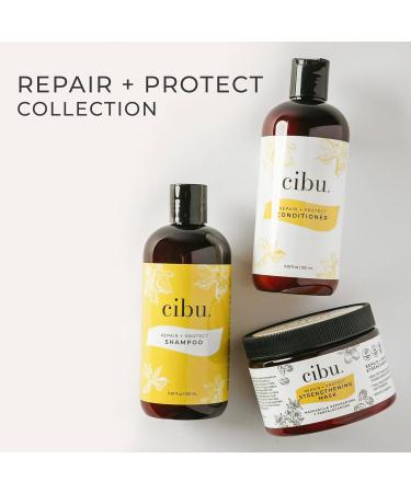 CIBU Repair Strengthening Hair Mask | Deep Conditioning & Hydrating Treatment for All Hair Types | Keratin & Almond Moisture | 12 Ounces - Buy Online on GoSupps.com