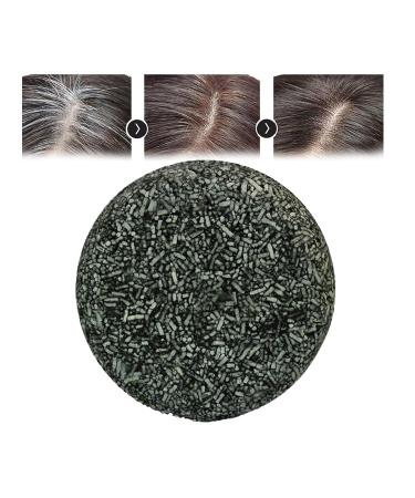 EXQST Sundaz bamboo charcoal bar hand dyed gray hair black shampoo bar white hair reverse deepening soap bar