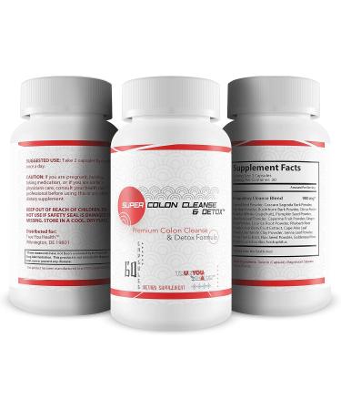 Super Colon Cleanse & Detox - Premium Formula with Herbs, Probiotics & Fiber for Bloating Relief & Digestive Support - Buy Online on GoSupps.com