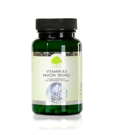 G&G Vitamins B3 NIACIN 100mg 120 veg. Capsules (vegan) (20.4g)