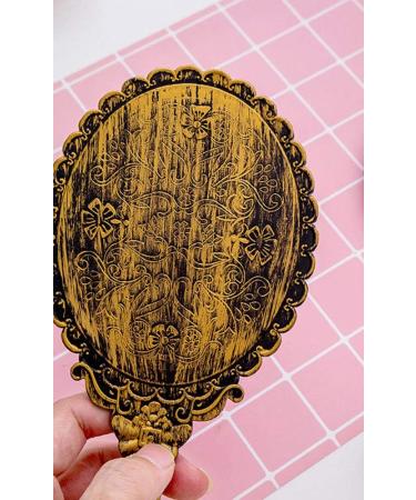 KABAKE Handheld Mirror with Handle | Small Vintage Makeup Cosmetic Mirror for Women | Bronze Compact Travel Packet Mirror - Buy Online on GoSupps.com