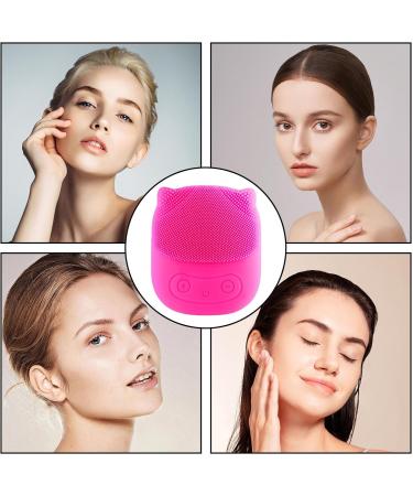 Uitseld Silicone Face Scrubber - Penguin Shape Vibrating Face Scrub Brush Face Scrub for Deep Cleaning Skin Waterproof Rechargeable Face Wash Brush Red - Buy Online on GoSupps.com