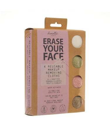 Danielle Creations Eco-Friendly Reusable Makeup Remover Cloths - Multipack Box of 4 Pastel Multi 4 Count - Buy Online on GoSupps.com
