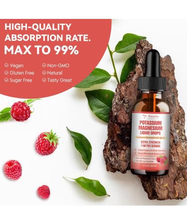 Potassium Magnesium Supplement Liquid Drops - High Absorption Potassium Supplement with Magnesium Calcium Vitamin D3 K2 Vegan Non-GMO Potasio Support Leg Cramps Bone Muscle - 2 Fl oz 2 Fl Oz (Pack of 1) - Buy Online on GoSupps.com