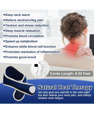 JOBYNA Portable Electric Heating Pad for Neck & Body Pain Relief - Fast-Heating Heat Therapy Warmer with Timer (Navy) - Buy Online on GoSupps.com