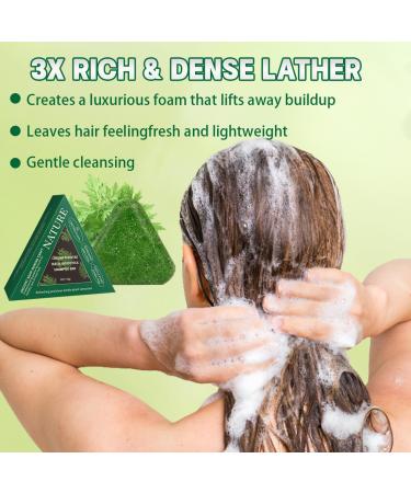 Teegxddy 1 piece Nature triangular shampoo bar plantbased solid shampoo bar gentle cleansing and nourishing care for women and men strengthens smooth hair - Buy Online on GoSupps.com