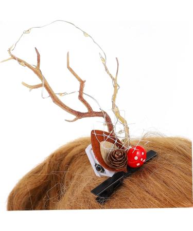 Beavorty 2 Pairs Luminous Antler Hair Clip dresses for summer headbands LED hair accessories Light Up Reindeer Antlers Hair Hoops Deer Antler Hair Clip deer horn hair clips bow tie - Buy Online on GoSupps.com