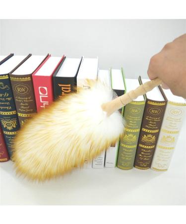 FCSHFC Lambswool Feather Duster with Solid Wooden Handle Anti-Static Reusable Comfortable Grips Dusters for Cleaning for Office Car Fan Furniture Etc - Buy Online on GoSupps.com