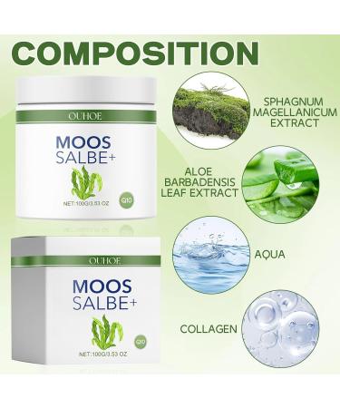 100G Moss Ointment Plus winner of the wrinkle test for moss ointment for the face antiwrinkle moss cream for the face active skinrepairing moss ointment antiwrinkle cream - Buy Online on GoSupps.com
