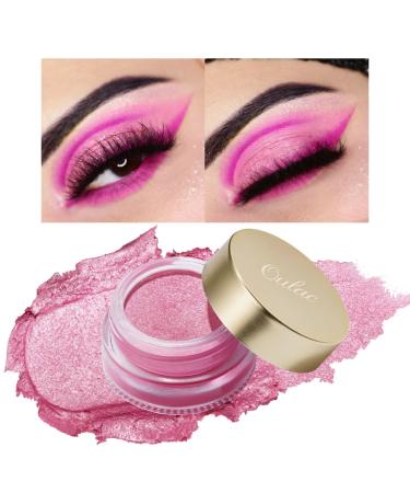Oulac Pink Cream Eyeshadow Highly Pigmented Eye Shadow Waterproof & Long Lasting for Women with Moisturizing Smooth Formula. Multi-use for Highlighter  Shimmer Glitter Eye Makeup. Large Capacity 0.42 oz.(11) Sweat Pea (1...