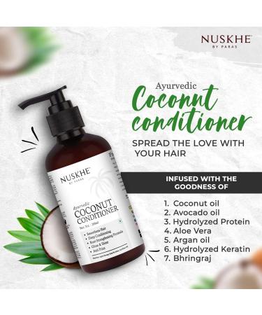 Nuskhe by Pa ras Deep Root Conditioning Combo - Coconut Shampoo & Conditioner Set with Coconut Oil Avocado Oil & Keratin - 200 ml Each - Best for Healthy Hair - Buy Online on GoSupps.com