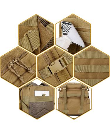 45L Military Tactical Backpack for Men - Camping Hiking Trekking Daypack - MOLLE 3 Day Assault Pack - Tan - Buy Online on GoSupps.com