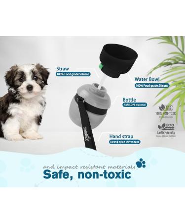 Pecute 350ml Dog Drinking Bottle - Portable Water Bottle with Foldable Bowl for Dogs Silicone Pet Water Bottle for On-the-Go Hydration - Buy Online on GoSupps.com