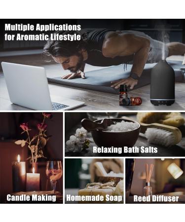 SALUBRITO Essential Oils Set For Men 12x10ml Woody Fragrance Oils For Diffuser Strong Scented Oil For Soap & Candle Making Vetiver Frankincense Sandalwood Cypress Essential Oil And More Wood-12pack - Buy Online on GoSupps.com