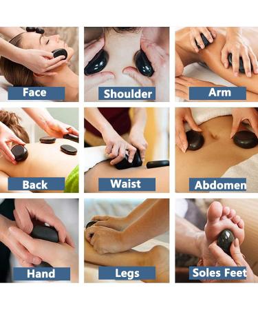 6Q Hot Stone Warmer Energy Stone Heating Device with 27 Types Natural Basalt Stonesm Adjustable Temperature 0-70 C 10-15min Rapid Heating for Relieve Tension and Muscle Pain - Buy Online on GoSupps.com