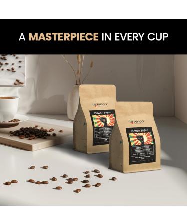 Invigo Espresso Coffee Beans 340g - Aroma-Rich Whole Coffee Bean Small Batch Local Premium Roasting Vegan & Gluten-Free Birthday or Christmas Gift Ideas for Coffee Lovers Whole Bean Power Brew - Buy Online on GoSupps.com