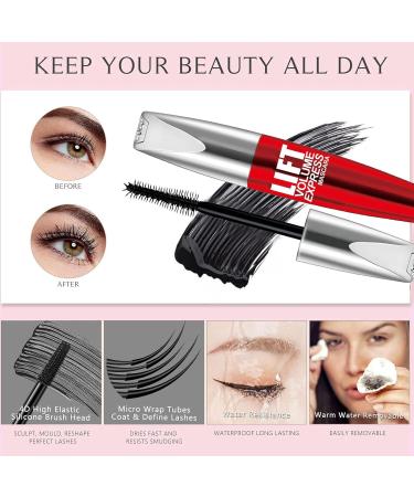  G n rique Black Mascara Volume and Length Volume Mascara - Volumizing 5D Smudge Proof | 10G Liquid Eye Makeup Lash Fade Lifts and Builds - Buy Online on GoSupps.com