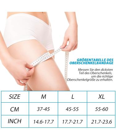 Compression Thigh Bandage for Men & Women - Non-Slip Silicone Support for Muscle Tears & Injuries | 2-Piece Set (Pink M) - International Shipping Available - Buy Online on GoSupps.com