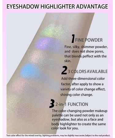 Purple Glitter Eyeshadow Palette: Multichrome Metallic Shimmer - High-Pigmented, Long-Lasting Holographic Duochrome Highlighter - Korean Eye Makeup | S10 - Buy Online on GoSupps.com