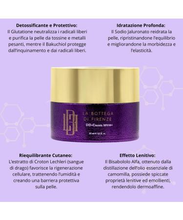  LBF La Bottega di Firenze DD Face Cream SPF 50+ - Face Sunscreen 50+ Protection - For All Skin Tones - Powerful Antioxidants - Ideal for Daily Use and as a Makeup Base - Buy Online on GoSupps.com