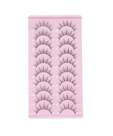 Wiwoseo 3D False Eyelashes - Japanese Spiky & Wispy Lashes, 16MM, 10 Pairs - Buy Online on GoSupps.com