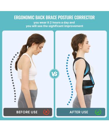Fit Geno Back Brace for Women and Men - Adjustable & Breathable Posture Corrector for Instant Pain Relief - Large/X-Large - Buy Online on GoSupps.com
