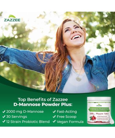 Zazzee Urinary Tract Health Cleanse Bundle | D Mannose Powder Plus Super Concentrated Proanthocyanidin Cranberry Extract Capsules for Women | Non-GMO Vegan & ISO Lab Tested - Buy Online on GoSupps.com