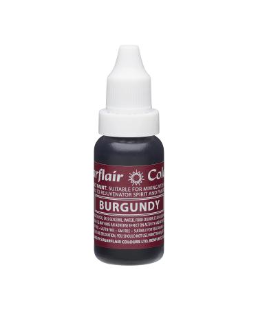 Sugarflair Burgundy Liquid Food Colouring Droplet For Colouring Royal Icing Sugarpaste Buttercream Sugarpaste Also For Painting & Can Be Used With An Airbrush - 14ml