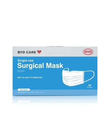 BYD CARE Single-use Level II Ear Loop Mask, Non-sterile, Appropriate for medical or personal use (50)