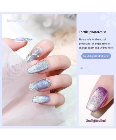 Shiny Nail Polish | Gel 0.28oz Quick Dry Magnetic Nail Gel Shiny Soak Off Nail Gel Long-Lasting Gel for Home Manicure Aezon 03 - Buy Online on GoSupps.com