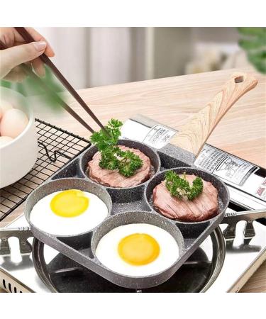 TABKER Pans Four-Hole Frying Pot Non-Stick Egg Breakfast Fried Pan Pancake Stove Pan Saucepan Cooking Utensils Cookware for Kitchen Camping - Buy Online on GoSupps.com