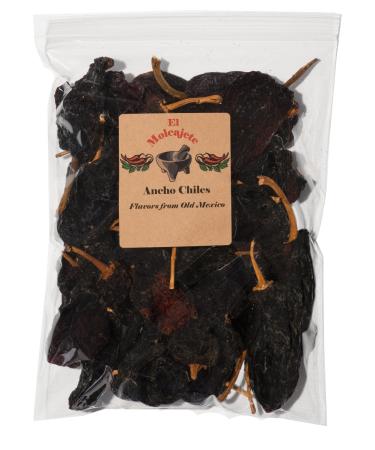 El Molcajete Brand Mexican Chiles Variety Pack - Ancho, Guajillo, Pasilla Negro (5 oz each) - 3 Resealable Bags for Authentic Mexican Recipes: Tamales, Salsa, Chili, Meats, Soups, Stews & BBQ - Buy Online on GoSupps.com