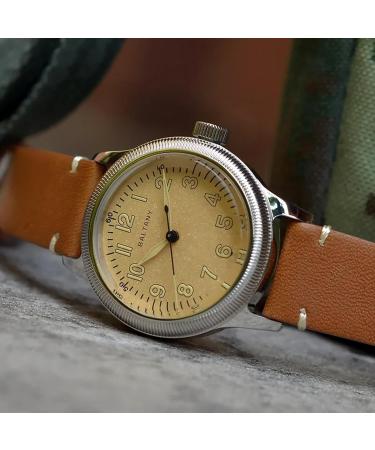 Baltany Automatic Watch for Men - A11 Retro NH38 Sapphire Crystal 10Bar Water Resistant Luminous Mechanical Wristwatch Brown Leather - Shop Now - Buy Online on GoSupps.com