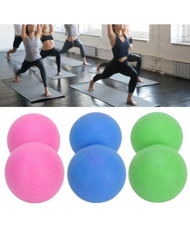 Verdant Touch Peanut Massage Ball - Silicone Yoga & Fitness Equipment for Muscle Relaxation - Available in Rose Red Green Blue - Buy Online on GoSupps.com