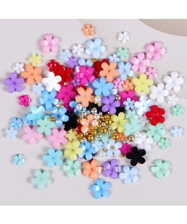 12 Colors 3D Acrylic Flower Nail Charms for Acrylic Nails - Nail Art Rhinestones with Pearls, Cherry Blossom Supplies - DIY Nail Decorations for Women - Buy Online on GoSupps.com