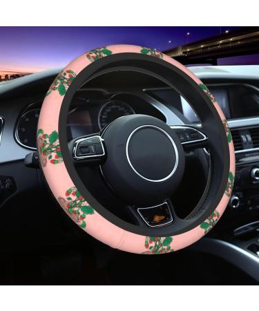 Yyhhaofa Neoprene Steering Wheel Cover - Durable Slip Resistant Easy to Install - Fits Most Cars Suvs Sunflower Seeds and Strawberries Printing - Buy Online on GoSupps.com