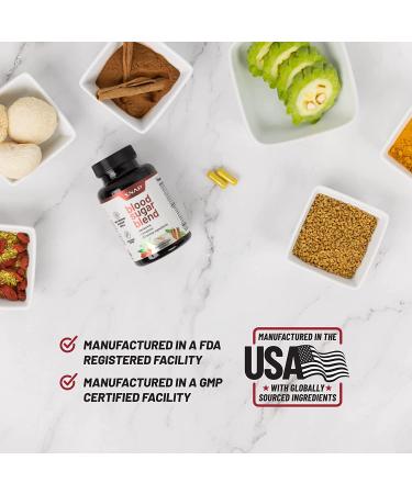 Blood Sugar Blend Supplement with Berberine, Cinnamon, Turmeric & More - 60 Capsules by Snap Supplements - Buy Online on GoSupps.com