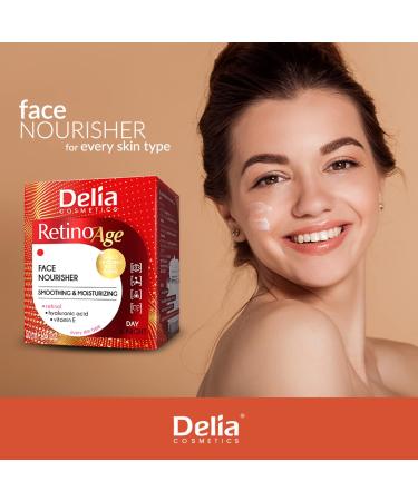 Delia Cosmetics - Retinoage - Face Cream Retinol Q10 Shea Butter Macadamia Oil Aloe Vera Gel Vitamin E Firming Nourishing Anti Aging Day & Night Cream - 50ml Nourisher Day & Night Cream - Buy Online on GoSupps.com