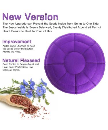 Beautybaby Cordless Deep Conditioning Heat Cap - Microwavable Spa Treatment for Curly Hair - 100% Natural Cotton with Flaxseed - Purple - Buy Online on GoSupps.com