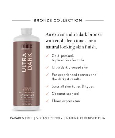 Buy MineTan Professional Spray Solution | Bronze Collection - Airbrushed Streak-Free Vegan PETA-Approved Ultra Dark Tan | International Shipping Available - Buy Online on GoSupps.com