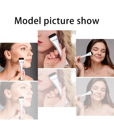 Bcenoilua Foundation Brush Travel Size Super Thin Liquid Foundation Brush Traceless Makeup Foundation Brush Set for Liquid and Cream Foundation Concealer Brush Makeup Brushes 2 Piece Silver - Buy Online on GoSupps.com