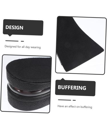 NOLITOY Height Increasing Insoles - 3 Pairs Silicone Gel Cushions for Plantar Support and Comfort - Black Thickened Shoe Pads - Buy Online on GoSupps.com