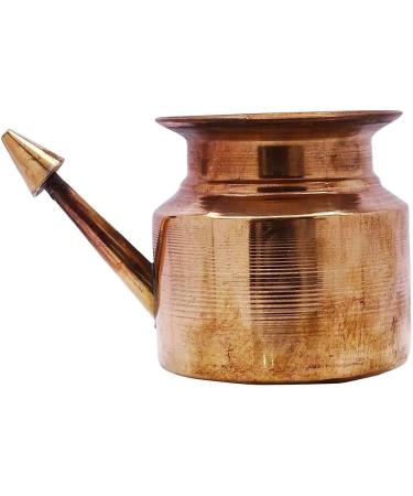 Pure Copper Traveller's Traditional Neti Lota Ramjhara Kalash - Nasal Congestion Relief Tool Kit - Buy Online on GoSupps.com