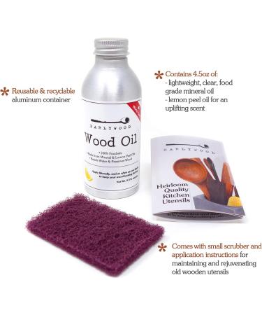 Food Safe Lemon Mineral Oil for Cutting Boards & Utensils - 4.5 oz - Clear & Lemon-Scented - Buy Online on GoSupps.com