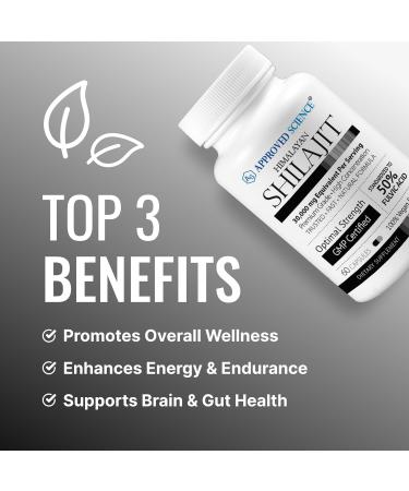 Approved Science Himalayan Shilajit - 50% Fulvic Acid - 30:1 Extract (Equivalent to 30 000mg) - 180 Vegan Capsules - High-Potency Supplement 60 Count (Pack of 3) - Buy Online on GoSupps.com