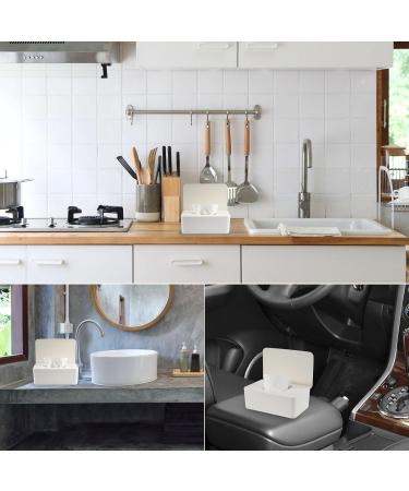 Buy Baby Wet Wipes Box - White Storage Solution for Damp Cloths Moist Towels & Toilet Paper - 18.5 x 12.2 x 7 cm - Buy Online on GoSupps.com