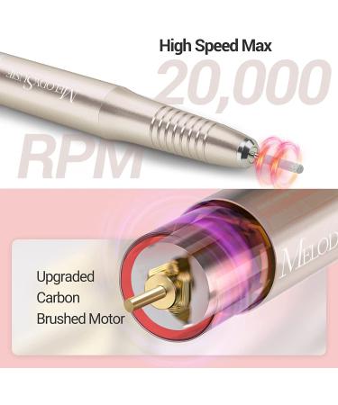 MELODYSUSIE Silvia Nail Drill Electric File 20000RPM USB Portable Manicure Pedicure Set for Acrylic & Gel Nails (A-Gold) - Buy Online on GoSupps.com