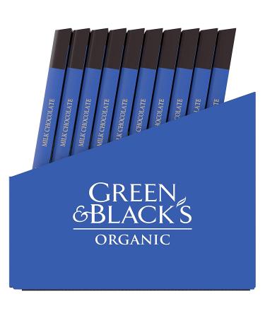 Green & Black's Organic Milk Chocolate Bar 34% Cacao - 2.17 oz, Pack of 10 - Buy Online on GoSupps.com