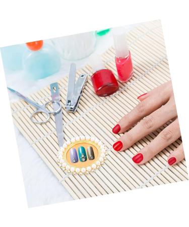 Mikinona Nail Display Board Nail Showing Board Nail Color Mixing Plate Nail Polish Plate Nail Art Manicure Nail Building Gel Nail Gel Nail Tips Display Holder Zinc Alloy Nail Plate Cosmetic 7.9X7.9X1.2CM Golden - Buy Online on GoSupps.com