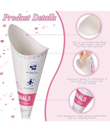 240 Pcs Disposable Female Urination Device - Portable Urinary Funnel for Women - Waterproof Paper Pee Cup for Camping, Travel, Pregnant Women & Wounded Individuals - Buy Online on GoSupps.com